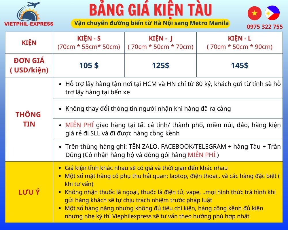 Gửi hàng Philippines